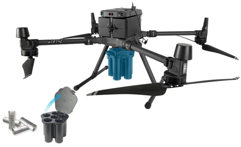 6 Bullets Smoke Grenade Tear Gas Launcher for Done M300RTK Compatible (5)