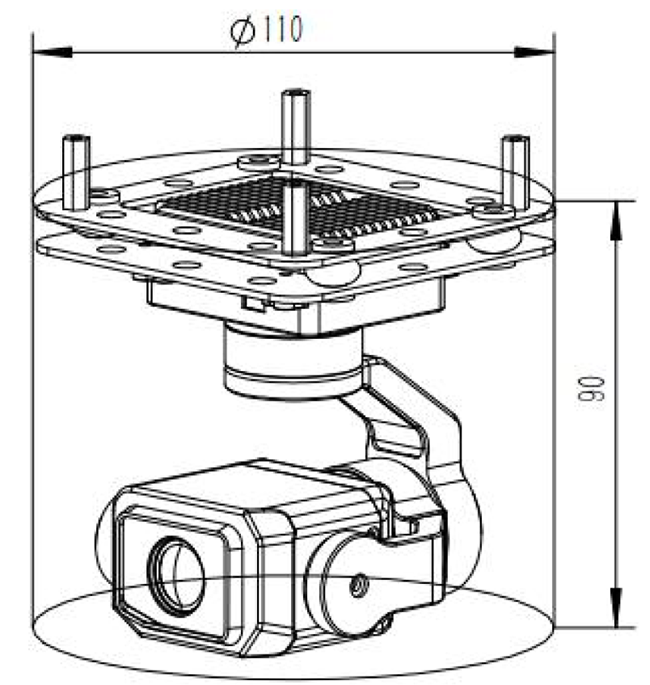 DHU03-E  48MP Million Pixels 3-Axis Single light Gimbal, HDMI&IP output