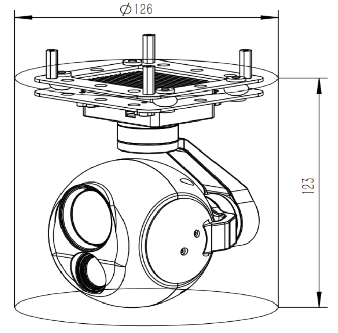 DHU10G619 10x visible light Optical zoom camera + 640*512 thermal dual light camera