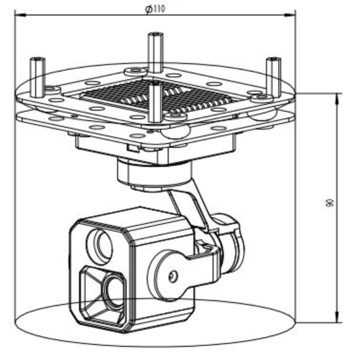  DHU415S90 4K Dual visible light gimba