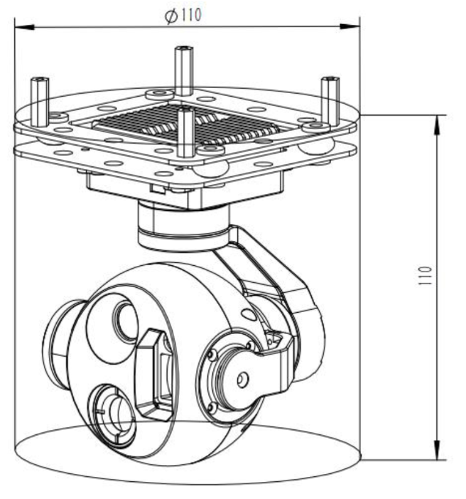 DHU662G609L11 1080p visible light +640 thermal imaging +1100 m laser rangin