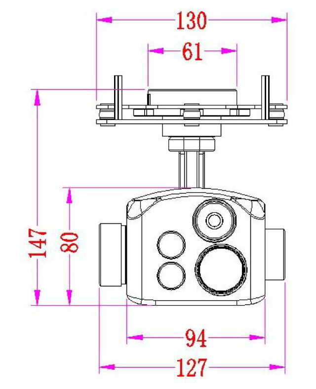 DIY10G207L15 10x Optical Zoom + 256×192 Thermal imaging+1500m Laser rangefinder