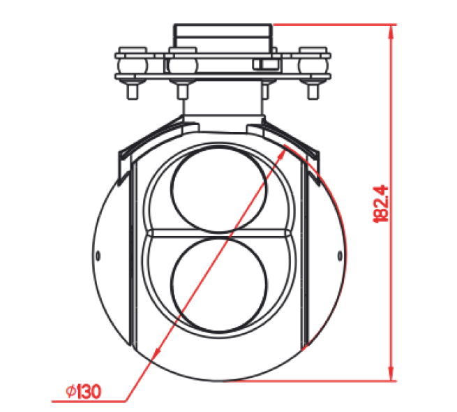 DYD20G635 High Performance Dual Sensor Gimbal 20X Optical Zoom+35mm 640×512 Thermal