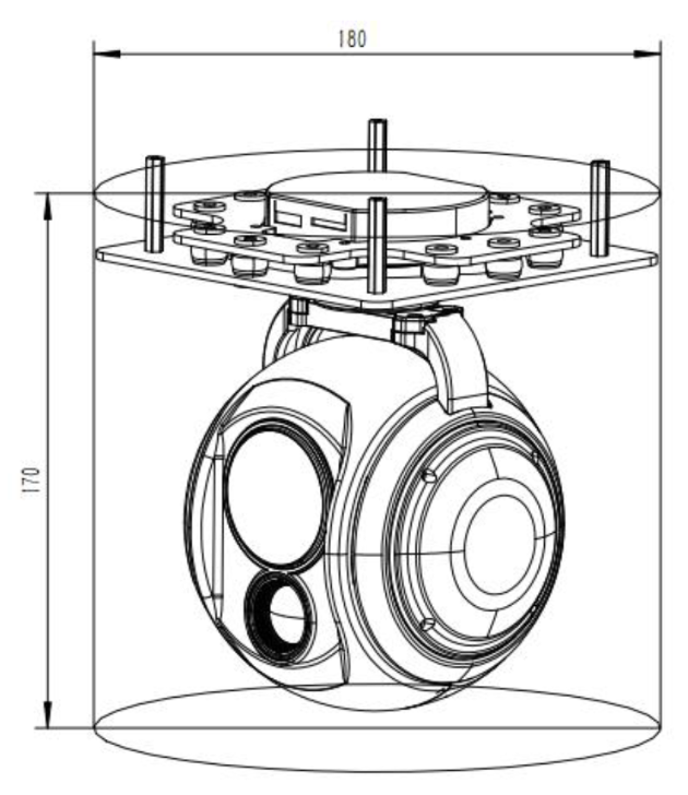 DYD30G619 High Performance Dual Sensor Gimbal 30X Optical Zoom+19mm 640*512 IR