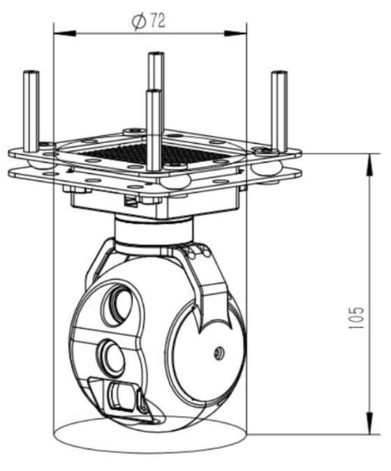 DYD415S90L12 Two fixed focal length EO +1200m LRF Small  Camera