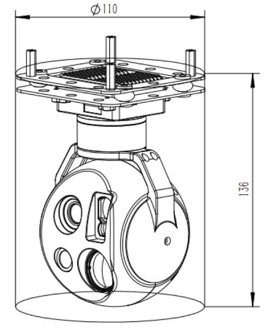 DYDG25D15 Two fixed focal length EO +640×512 IR thermal imaging+1500m LRF Small  Camera