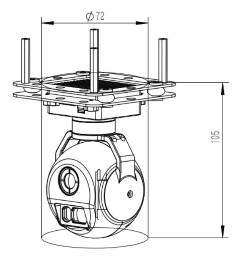 DYDG609L12  640*512 thermal +1200-meter LRF Dual Output Mini Gimbal
