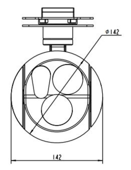 EHP20G12L30 HighPerformanceThree-Sensor Giambal Camera 20X Optical Zoom + 1280x1024 IR + 3000m LRF