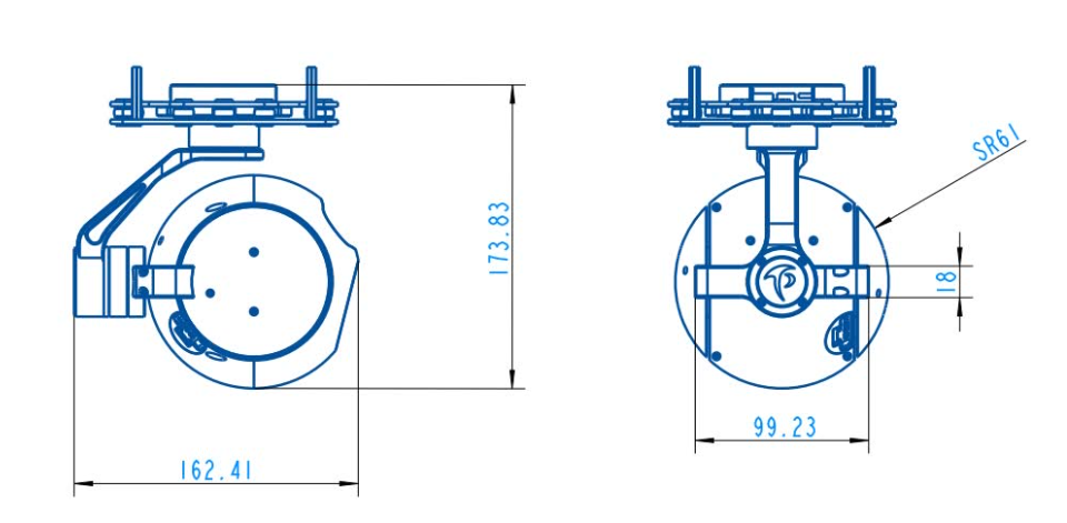 KIP30L30A 30x Optical Zoom + 3000m LRF Dual light Gimbal
