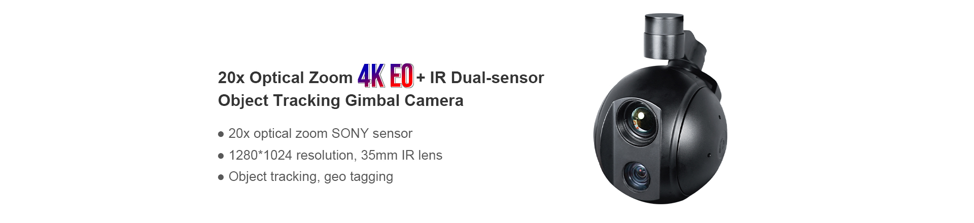 20x Optical Zoom Dual-sensor 4K Video Gimbal Camera-1