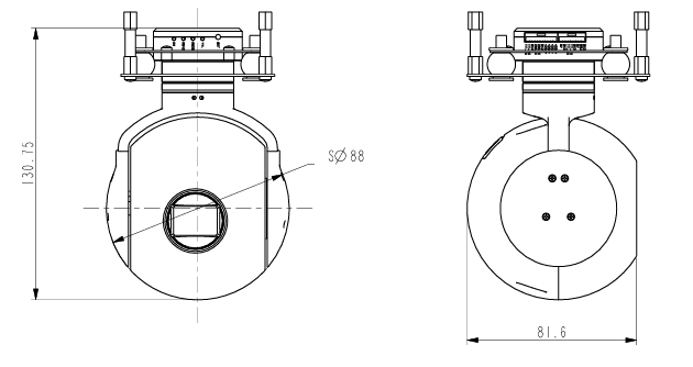 S090VB-NNV210T000L000两轴单光吊舱 S090VB-NNV210T000L000两轴单光吊舱