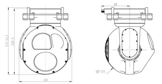 S155FA两轴四光吊舱