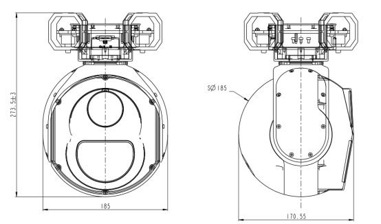 S185DA-Q两轴四框架双光吊舱
