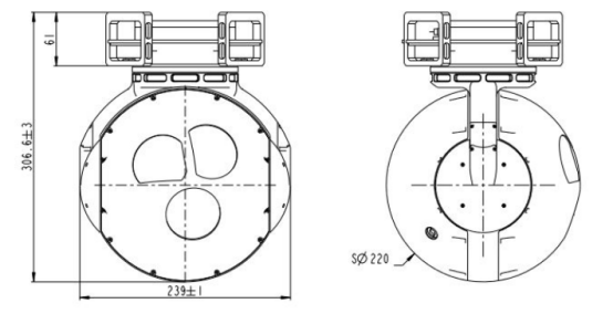 S220TB两轴三光吊舱 S220TB两轴三光吊舱