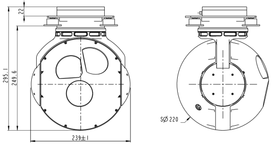 S220TD两轴三光吊舱