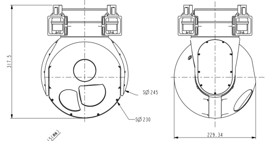 S230TC两轴三光吊舱 S230TC两轴三光吊舱