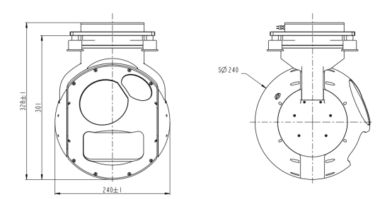 S240FA两轴四光吊舱 S240FA两轴四光吊舱