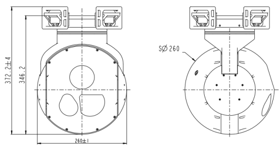 S260TC制冷两轴三光吊舱 S260TC制冷两轴三光吊舱