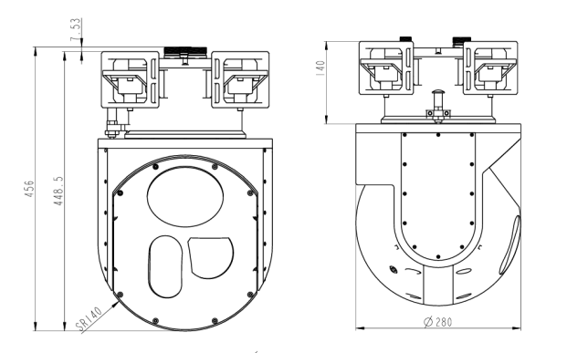 S280TA两轴三光吊舱 S280TA两轴三光吊舱