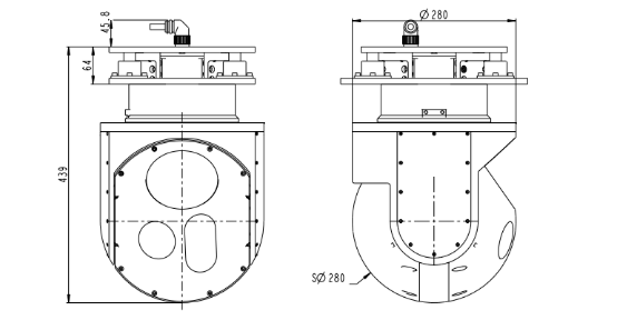 S280TB两轴三光吊舱 S280TB两轴三光吊舱
