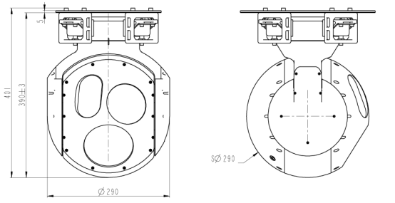 S290TA两轴三光吊舱 S290TA两轴三光吊舱