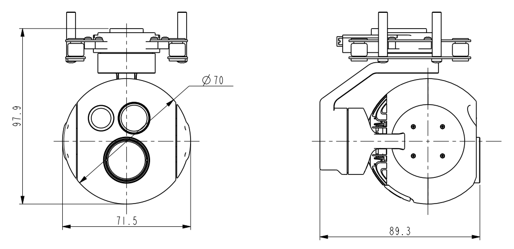 TZ070TA三轴三光吊舱 TZ070TA三轴三光吊舱
