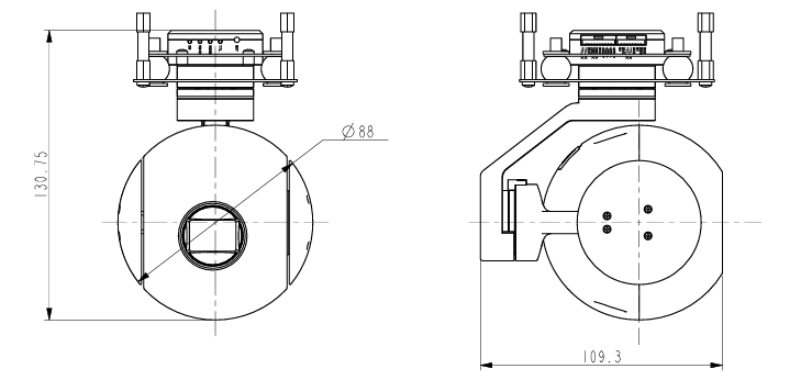 TZ090VA三轴单光吊舱 TZ090VA三轴单光吊舱