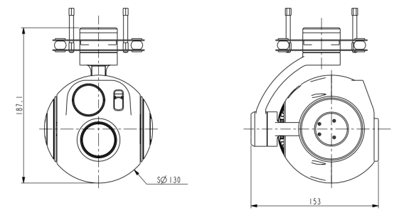 TZ130-TAFNV233T635L121三轴三光吊舱