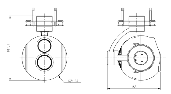 TZ130DC-FNV233T635L000三轴双光吊舱 TZ130DC-FNV233T635L000三轴双光吊舱