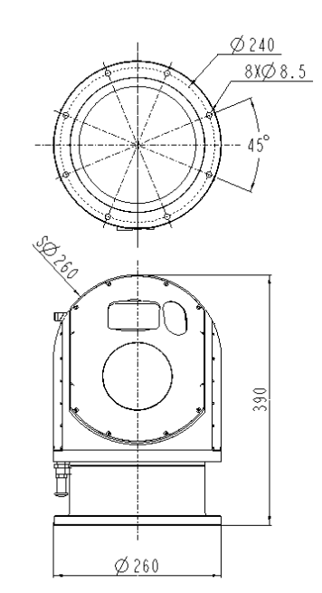 ZT260TA两轴三光转台 ZT260TA两轴三光转台